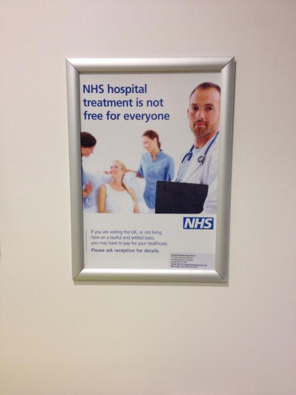 NHS hospital treatment is not free for everyone
